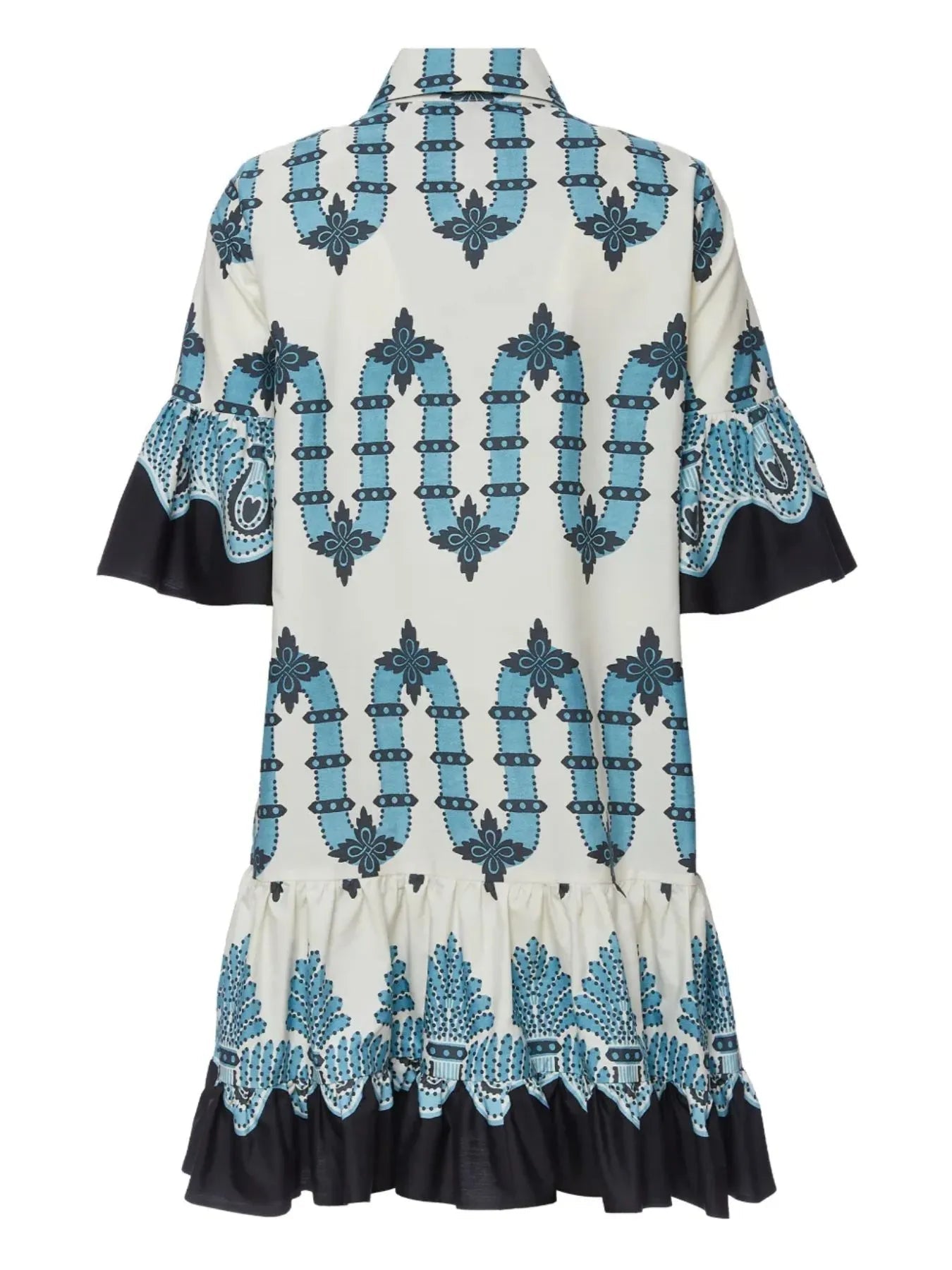 Elegant Floral Print Ruffle Sleeve Mini Dress - adritiX
