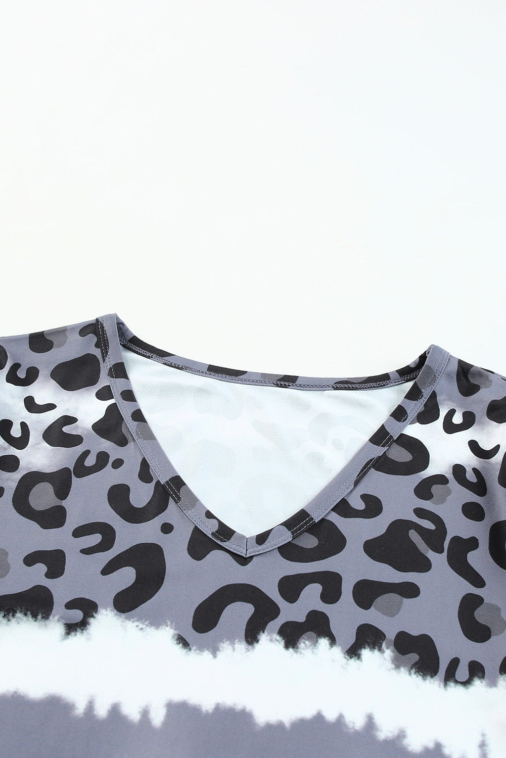 Elegant Leopard V - Neck Tee Shirt - adritiX