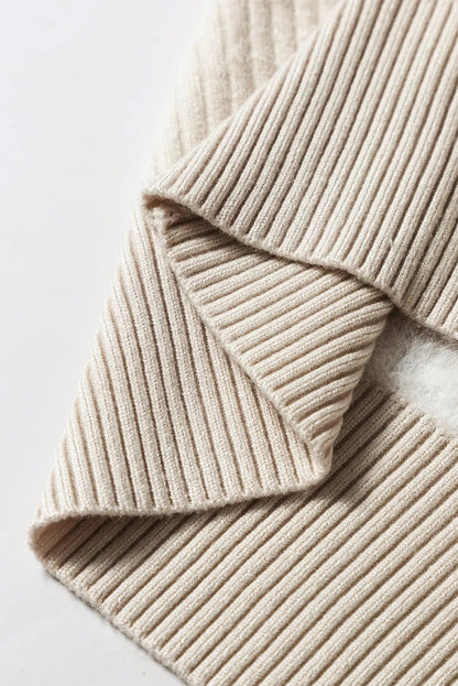 Elegant Mock Neck Long Sleeve Sweater - adritiX