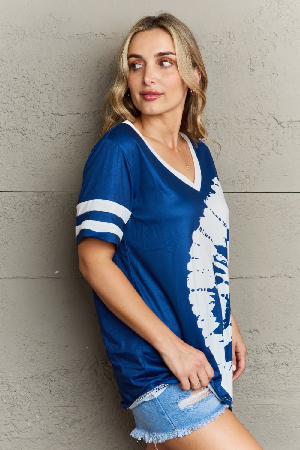 Elegant Plus Size V - Neck Tee Shirt - adritiX