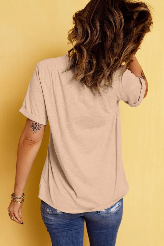 Elegant Sequin Rodeo Graphic Crewneck Tee - adritiX