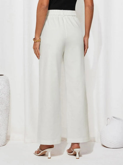 Elevate Your Style High Waist Wide Leg Pants for Effortless Elegance - adritiX
