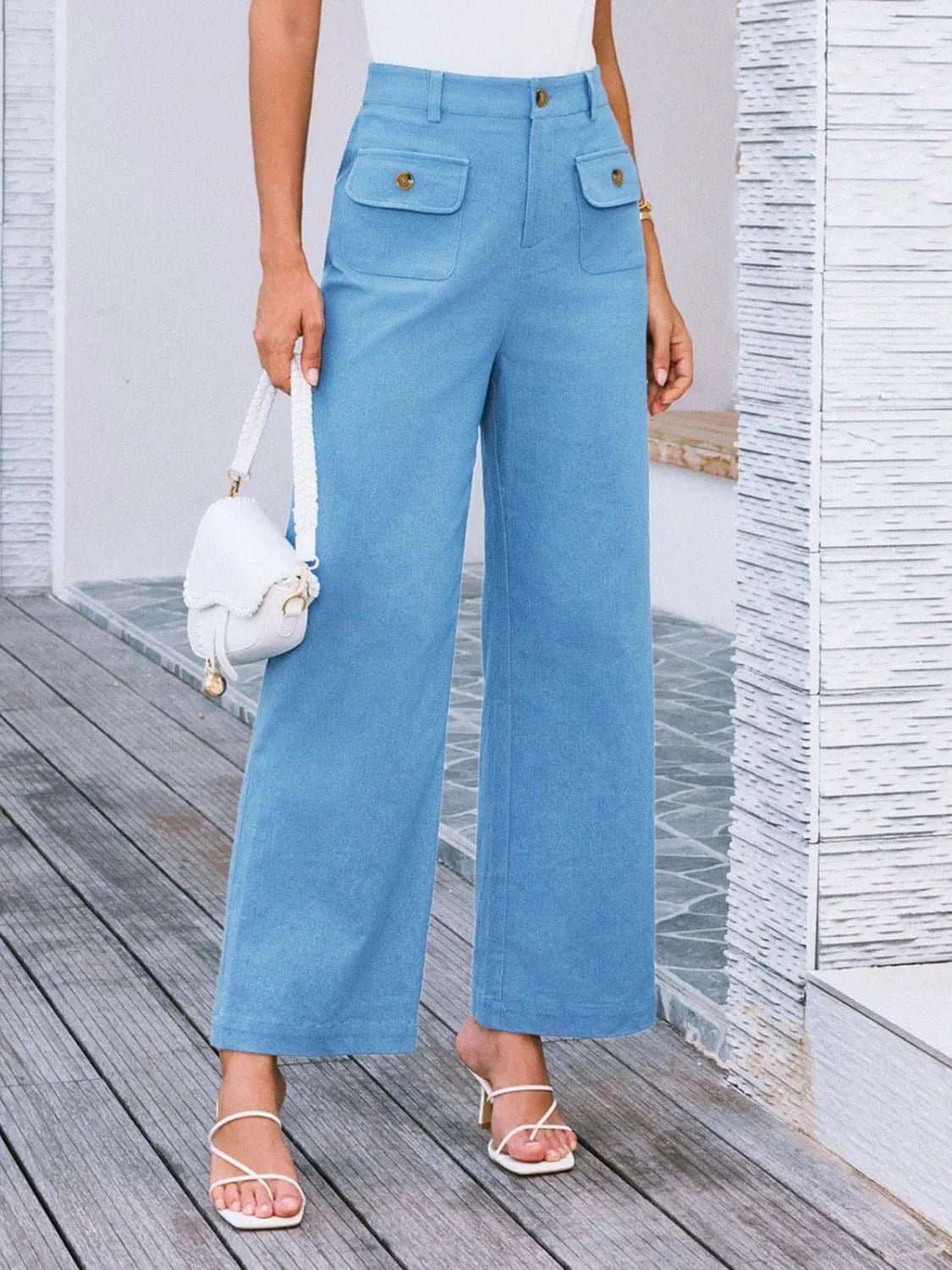 Elevate Your Style High Waist Wide Leg Pants for Effortless Elegance - adritiX