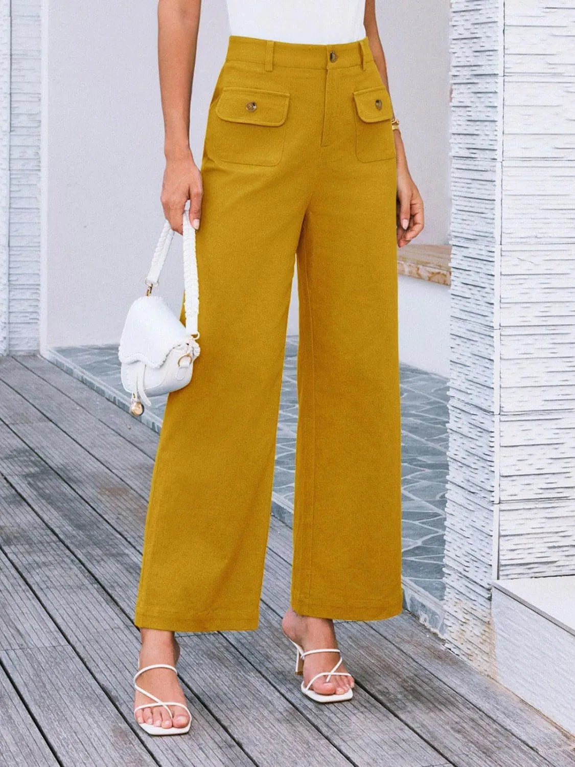 Elevate Your Style High Waist Wide Leg Pants for Effortless Elegance - adritiX