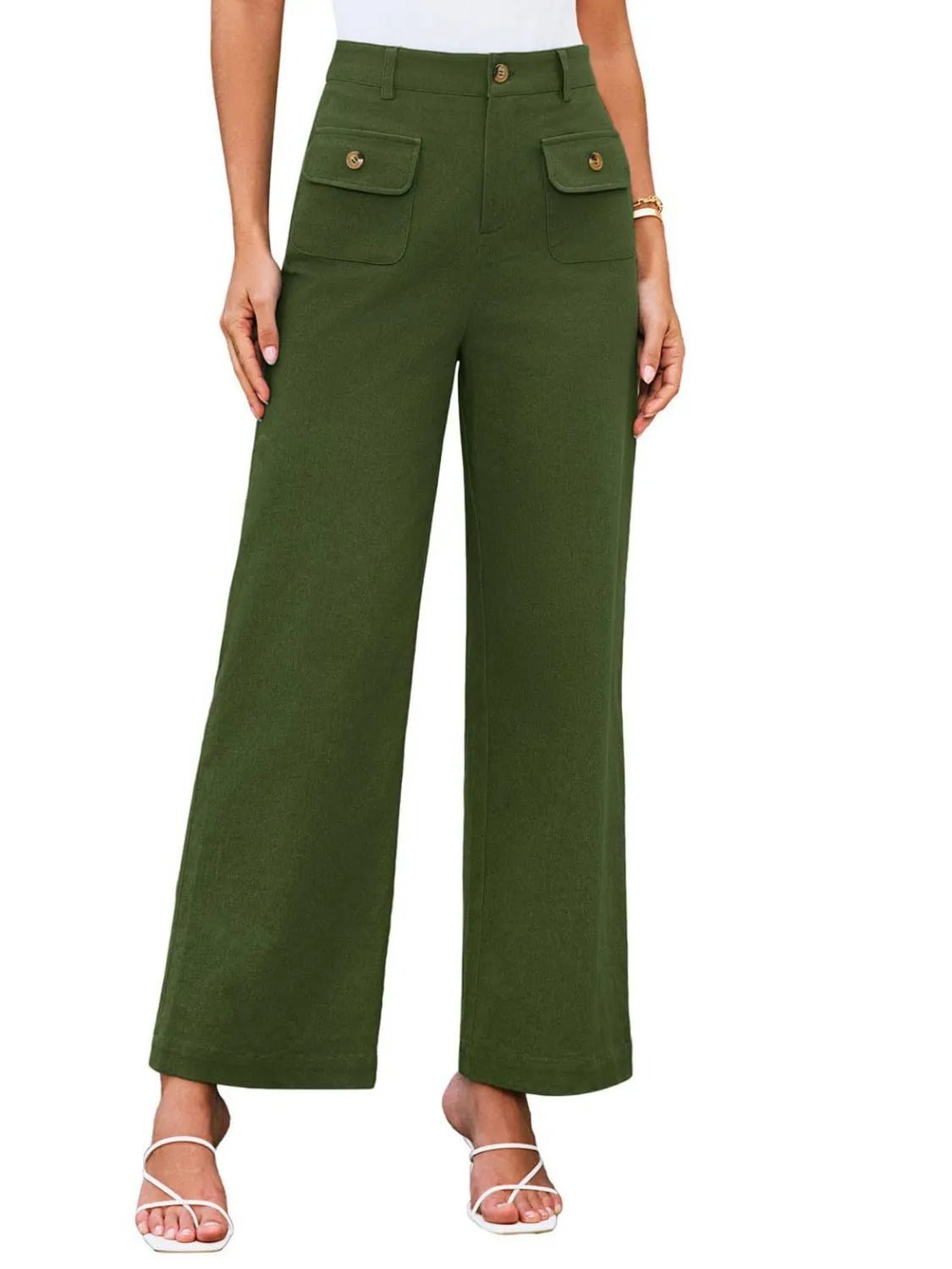 Elevate Your Style High Waist Wide Leg Pants for Effortless Elegance - adritiX