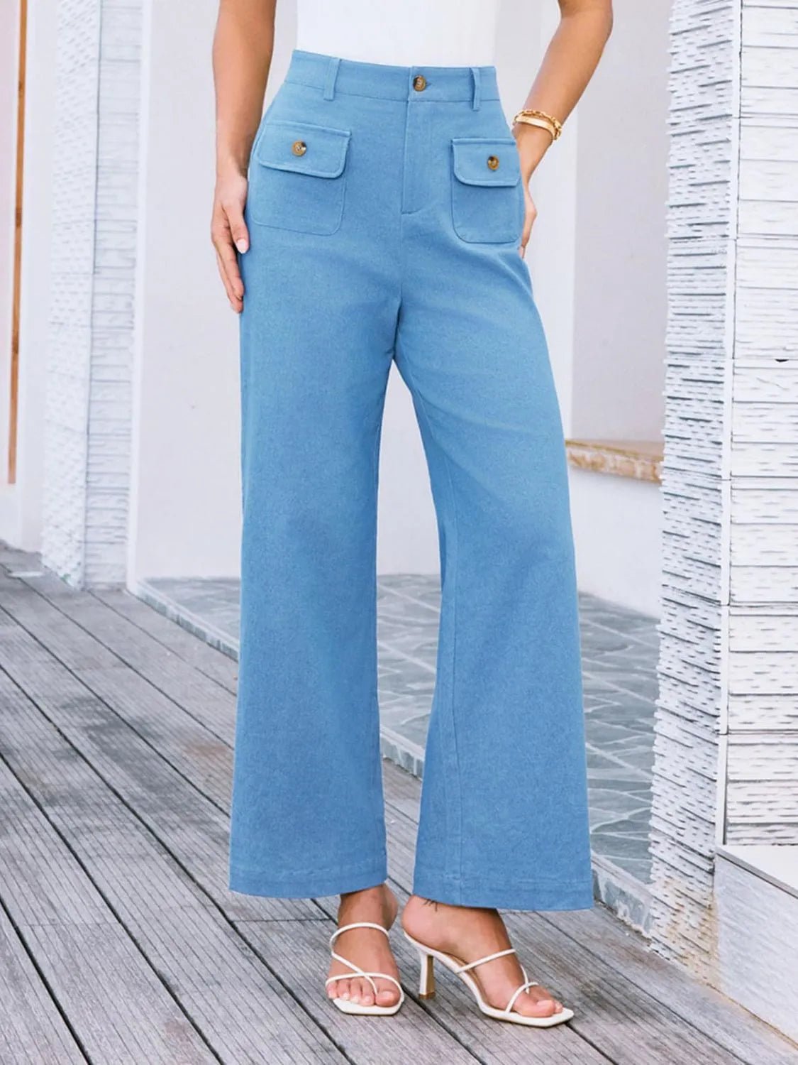 Elevate Your Style High Waist Wide Leg Pants for Effortless Elegance - adritiX
