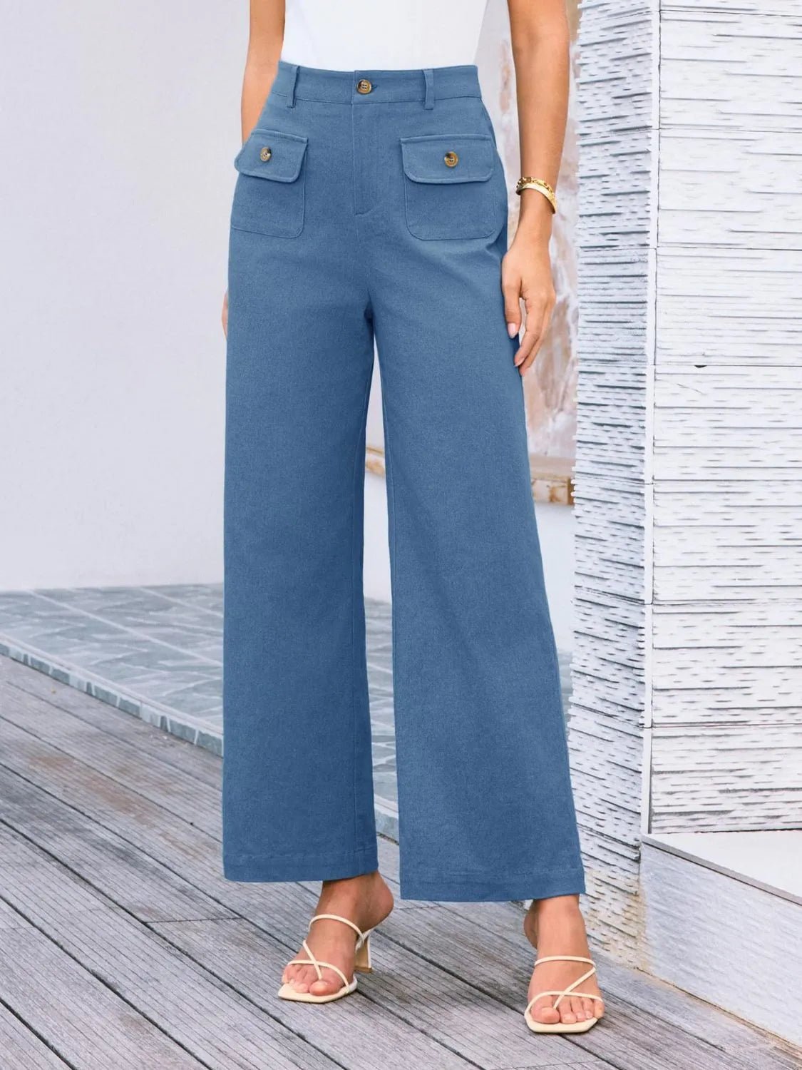 Elevate Your Style High Waist Wide Leg Pants for Effortless Elegance - adritiX