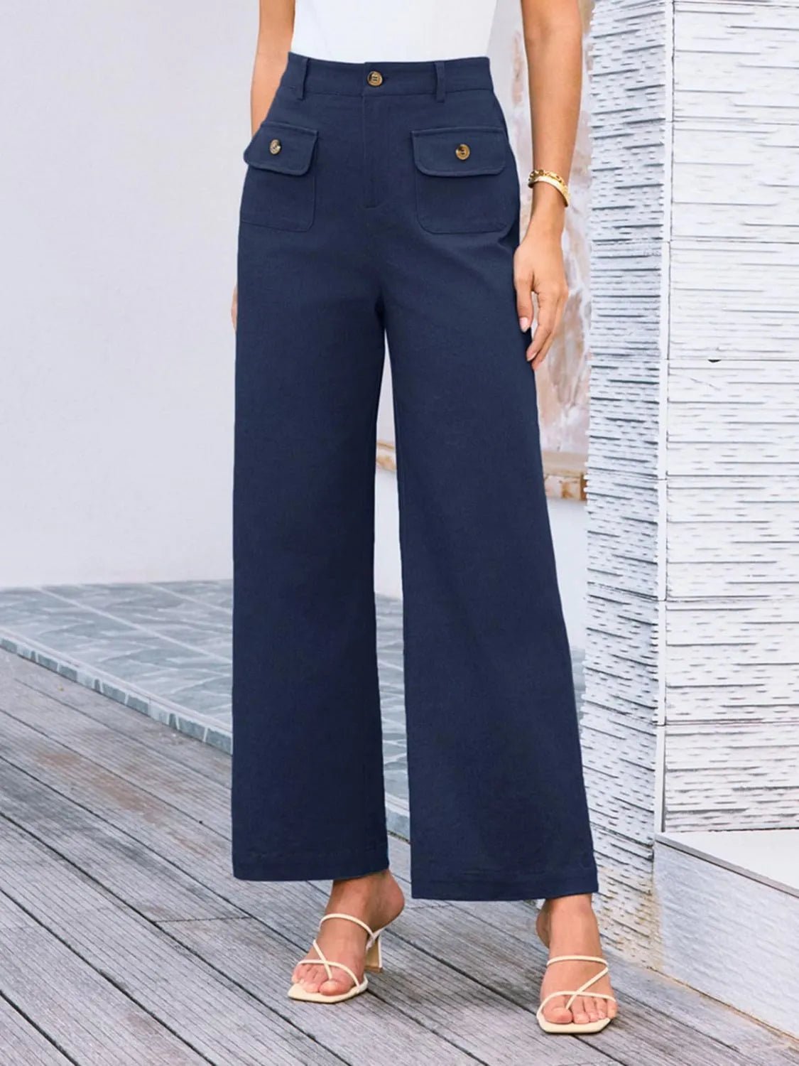 Elevate Your Style High Waist Wide Leg Pants for Effortless Elegance - adritiX