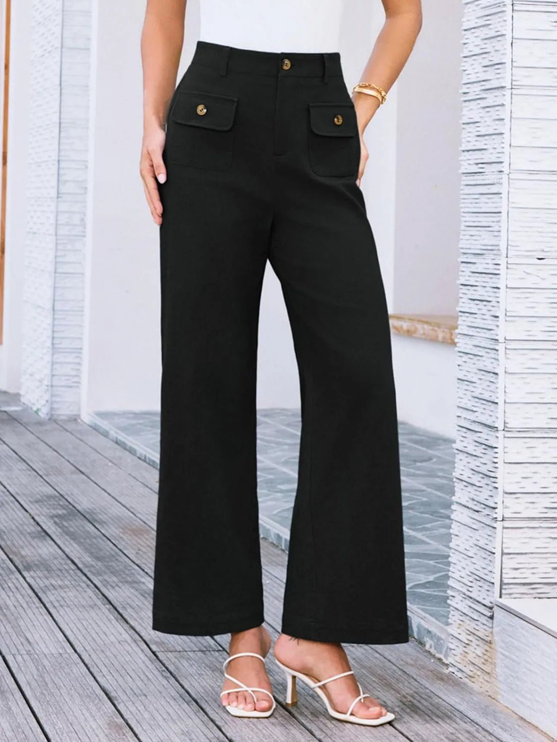 Elevate Your Style High Waist Wide Leg Pants for Effortless Elegance - adritiX