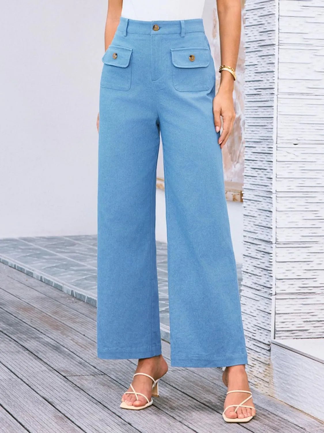 Elevate Your Style High Waist Wide Leg Pants for Effortless Elegance - adritiX