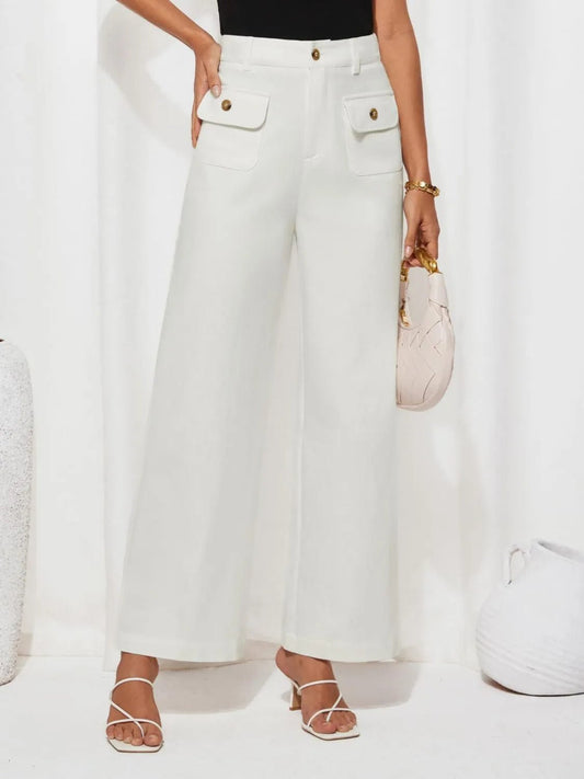 Elevate Your Style High Waist Wide Leg Pants for Effortless Elegance - adritiX