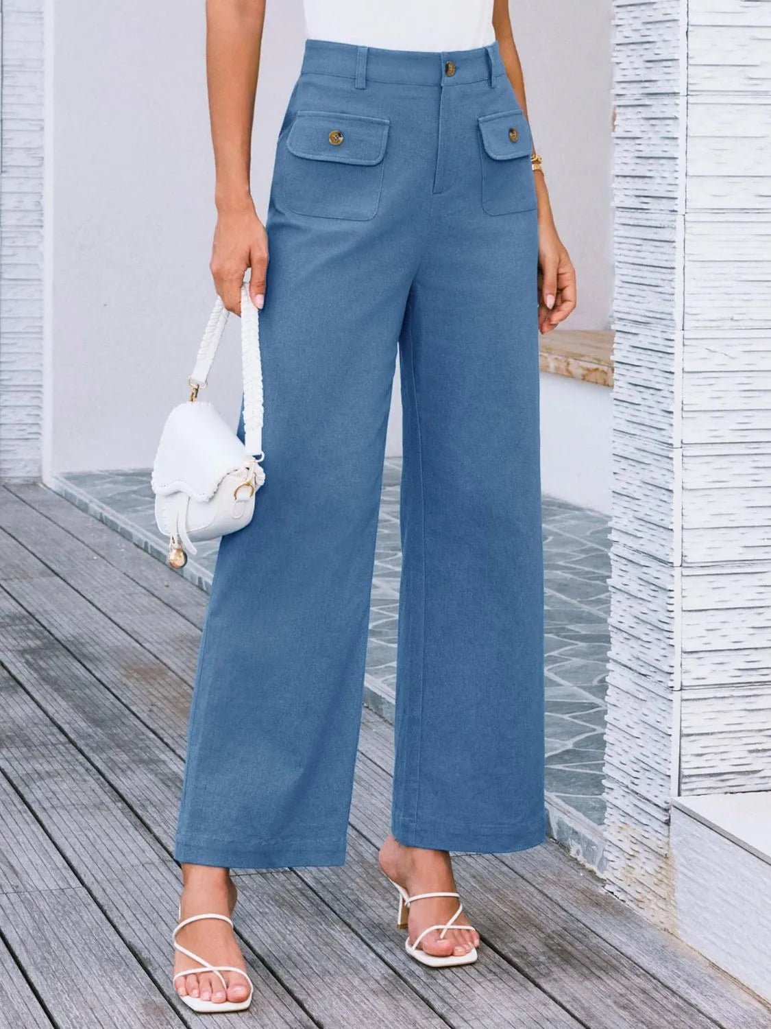 Elevate Your Style High Waist Wide Leg Pants for Effortless Elegance - adritiX
