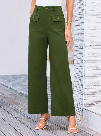 Elevate Your Style High Waist Wide Leg Pants for Effortless Elegance - adritiX