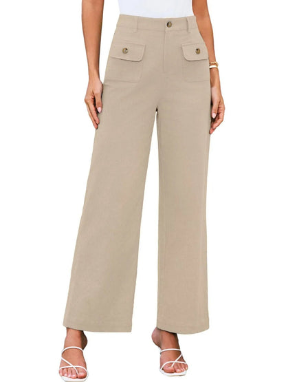 Elevate Your Style High Waist Wide Leg Pants for Effortless Elegance - adritiX