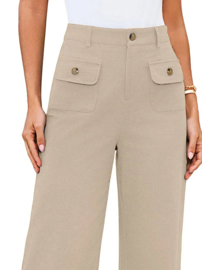 Elevate Your Style High Waist Wide Leg Pants for Effortless Elegance - adritiX