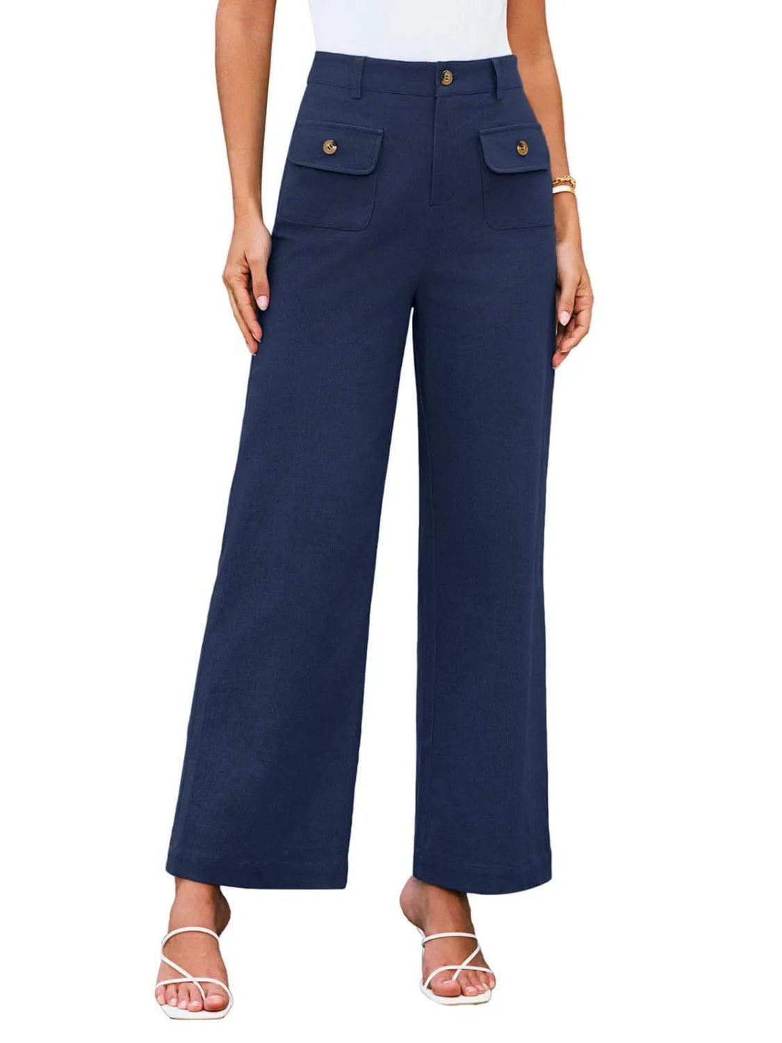 Elevate Your Style High Waist Wide Leg Pants for Effortless Elegance - adritiX