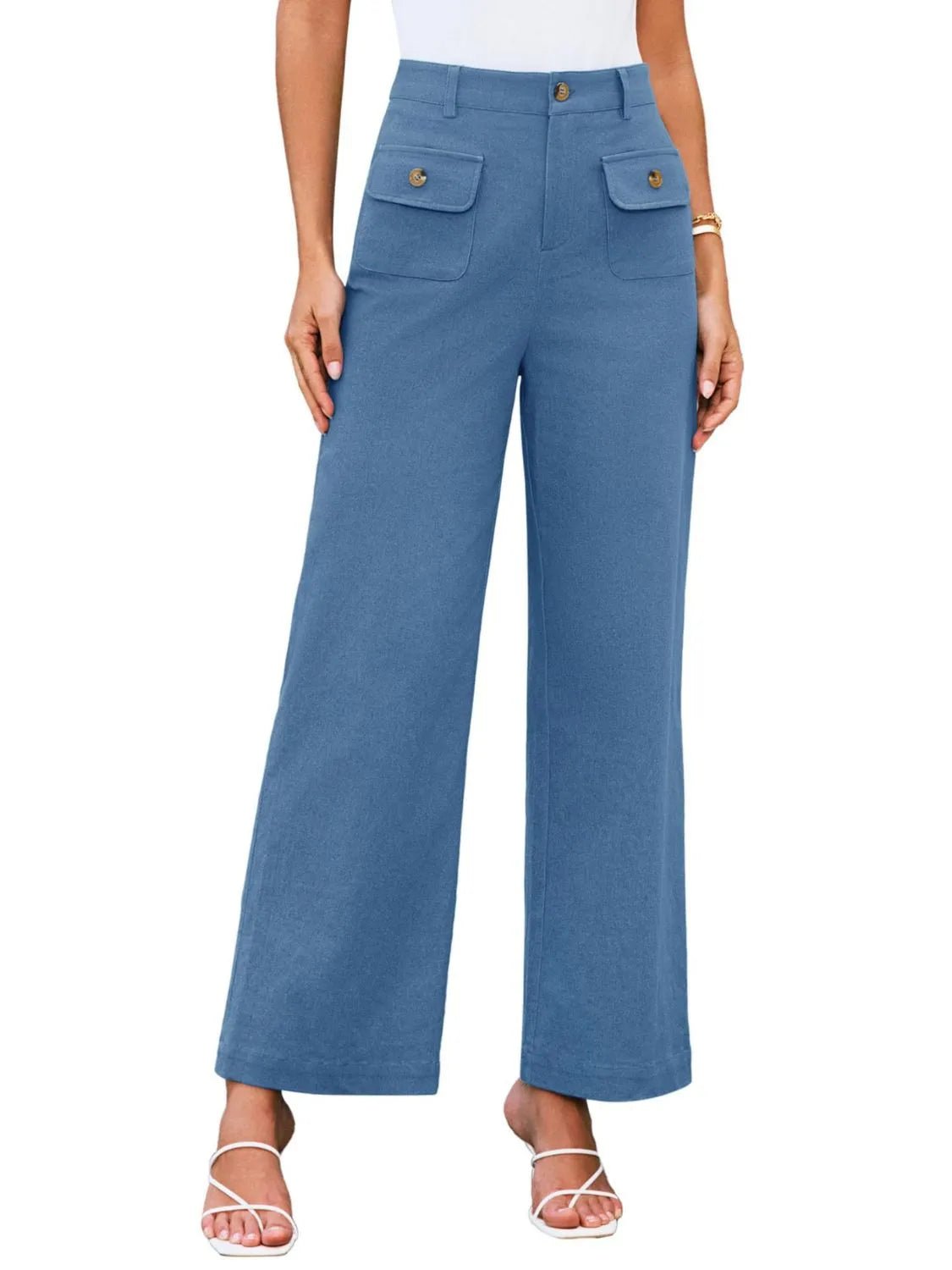 Elevate Your Style High Waist Wide Leg Pants for Effortless Elegance - adritiX