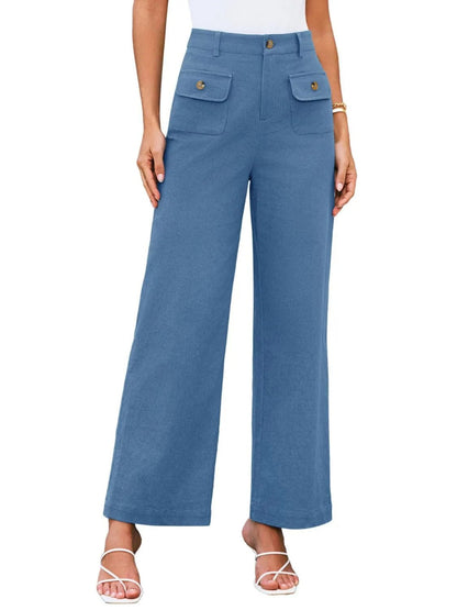 Elevate Your Style High Waist Wide Leg Pants for Effortless Elegance - adritiX