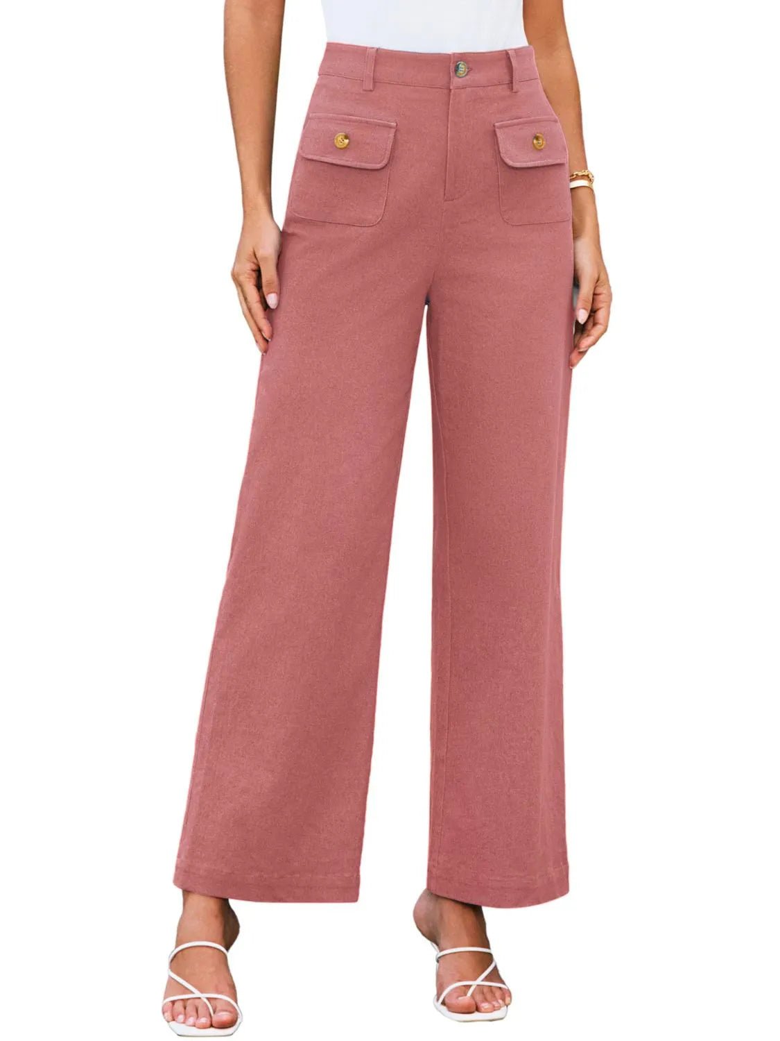 Elevate Your Style High Waist Wide Leg Pants for Effortless Elegance - adritiX