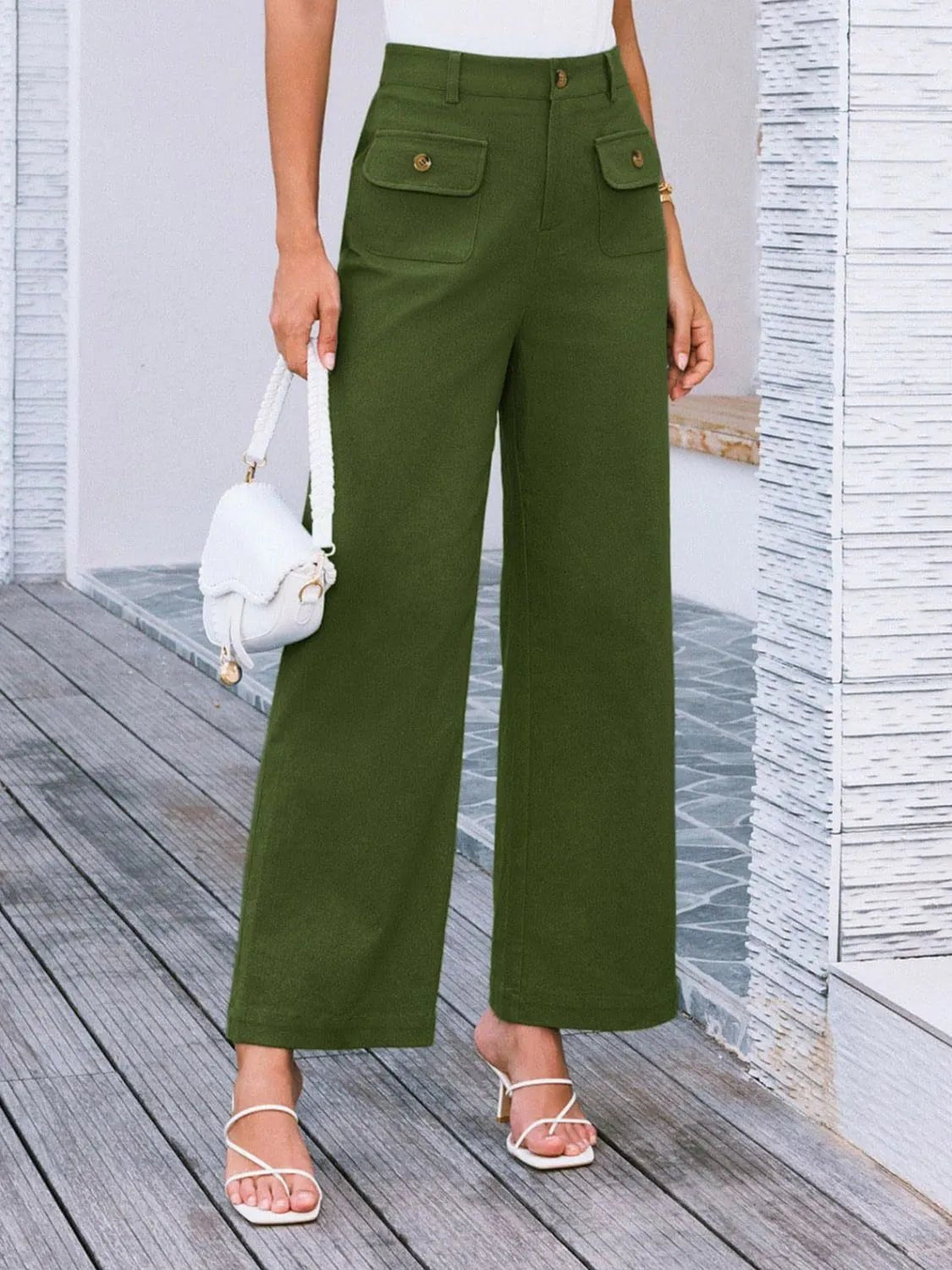 Elevate Your Style High Waist Wide Leg Pants for Effortless Elegance - adritiX