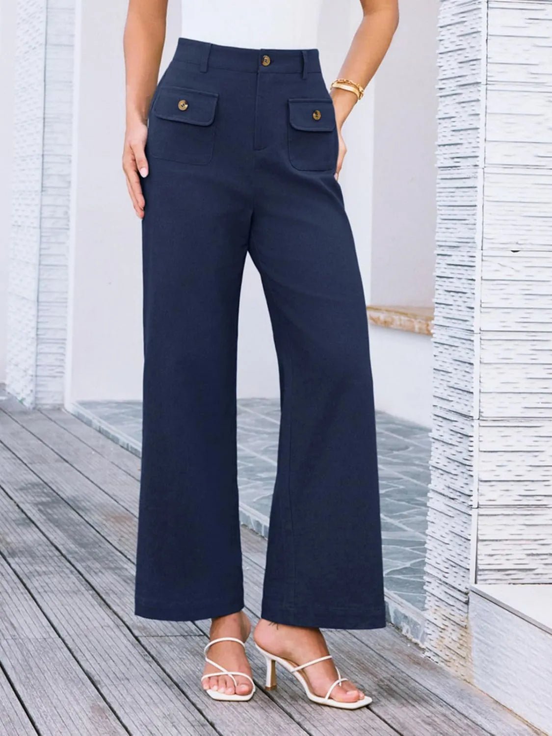 Elevate Your Style High Waist Wide Leg Pants for Effortless Elegance - adritiX