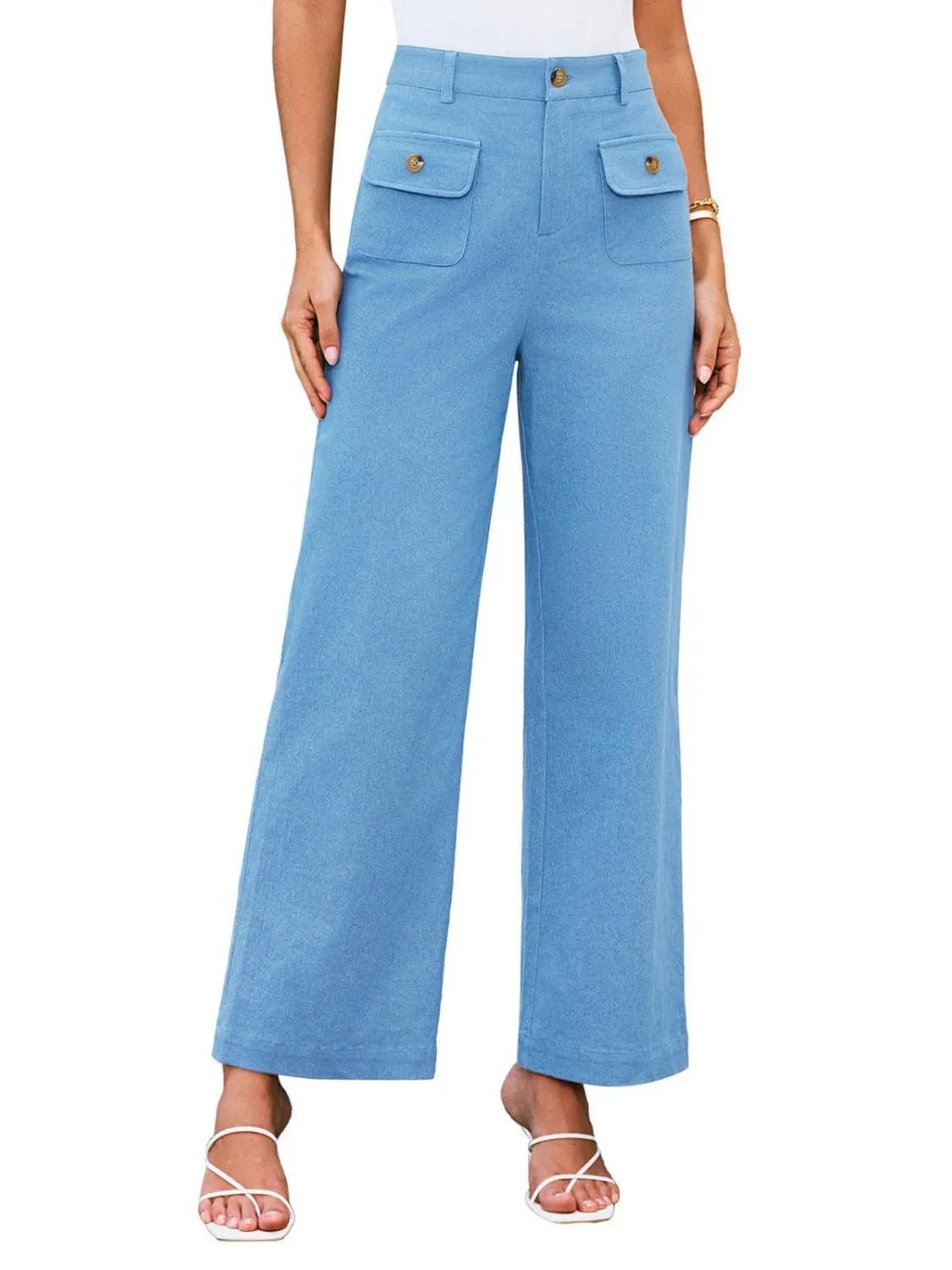 Elevate Your Style High Waist Wide Leg Pants for Effortless Elegance - adritiX