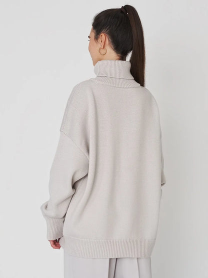 Turtleneck Long Sleeve Sweater - adritiX