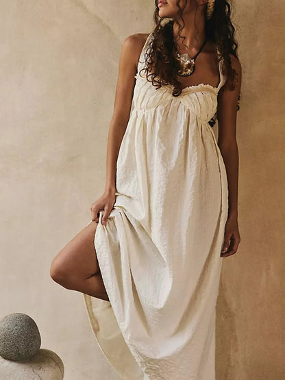 Sweetheart Neck Midi Dress - adritiX