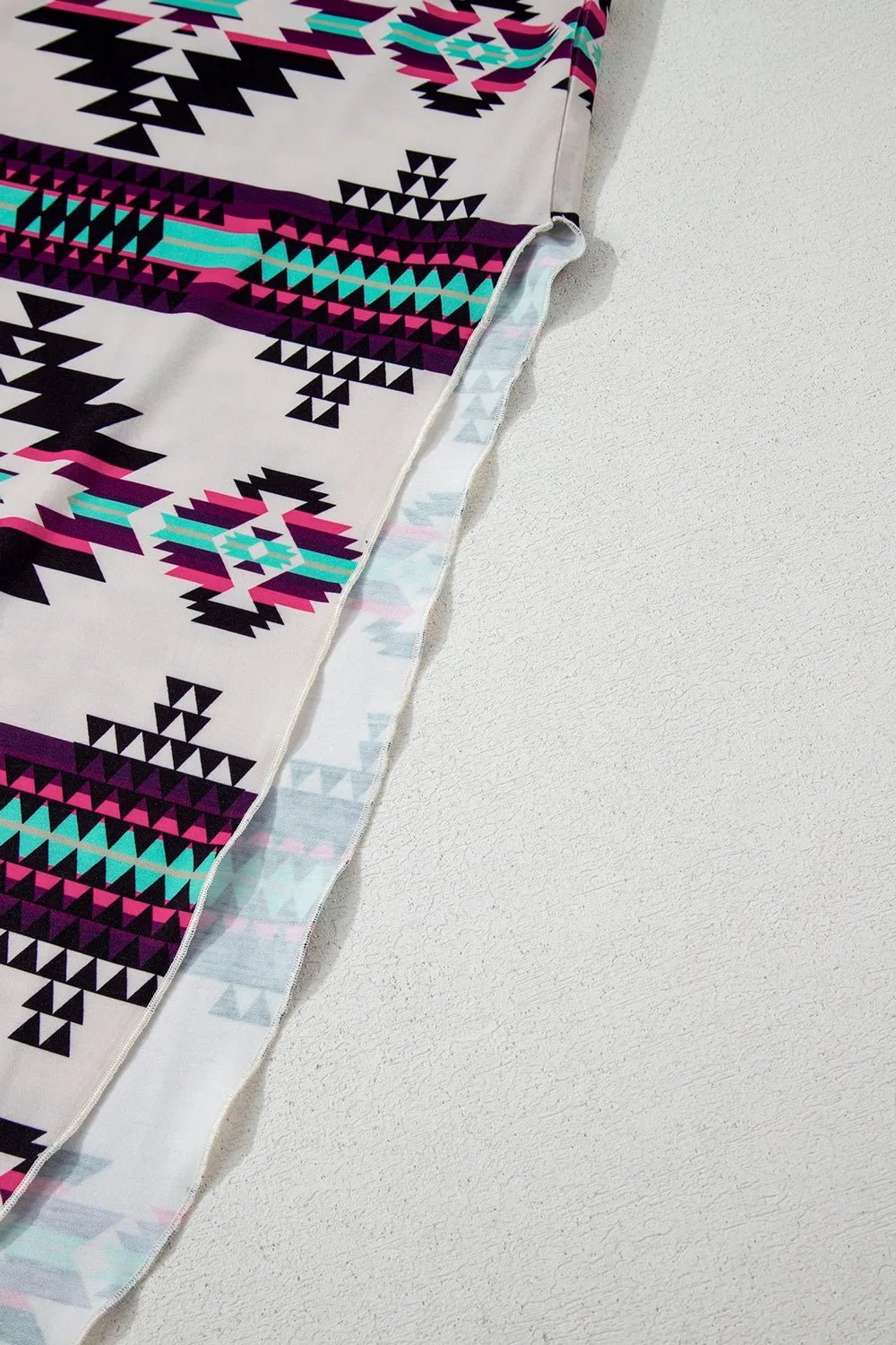 Aztec Print V-Neck Midi Dress - adritiX