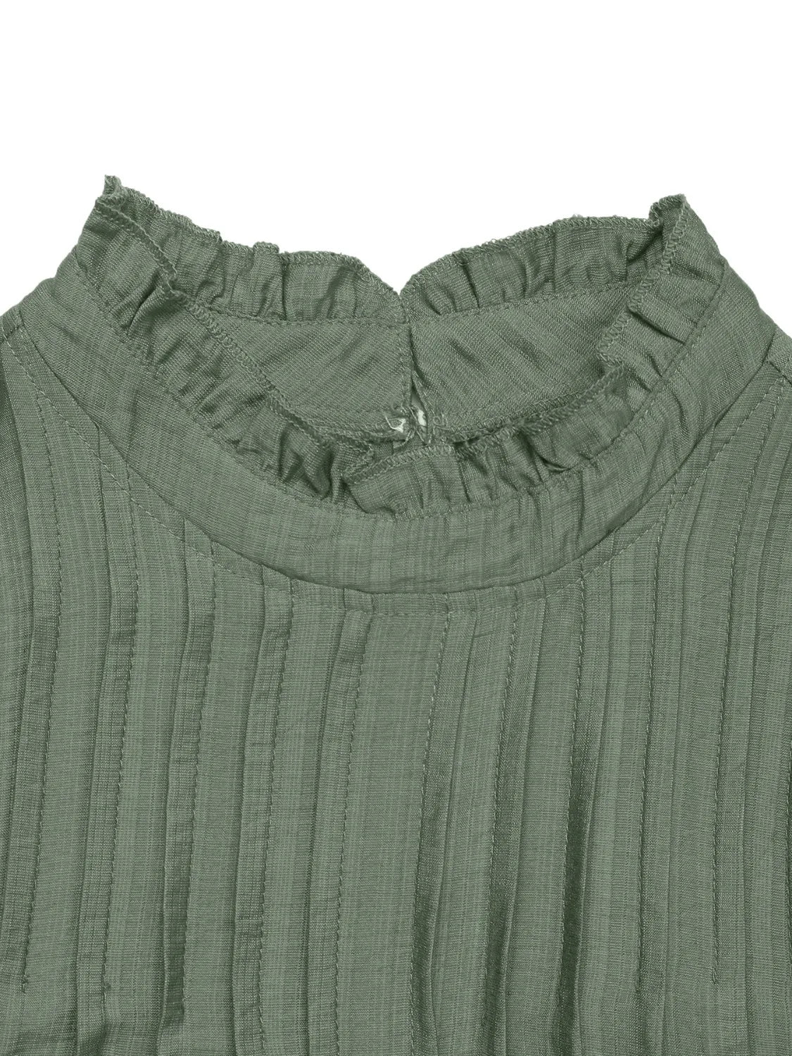 Ruffled Mock Neck Cap Sleeve Mini Dress - adritiX