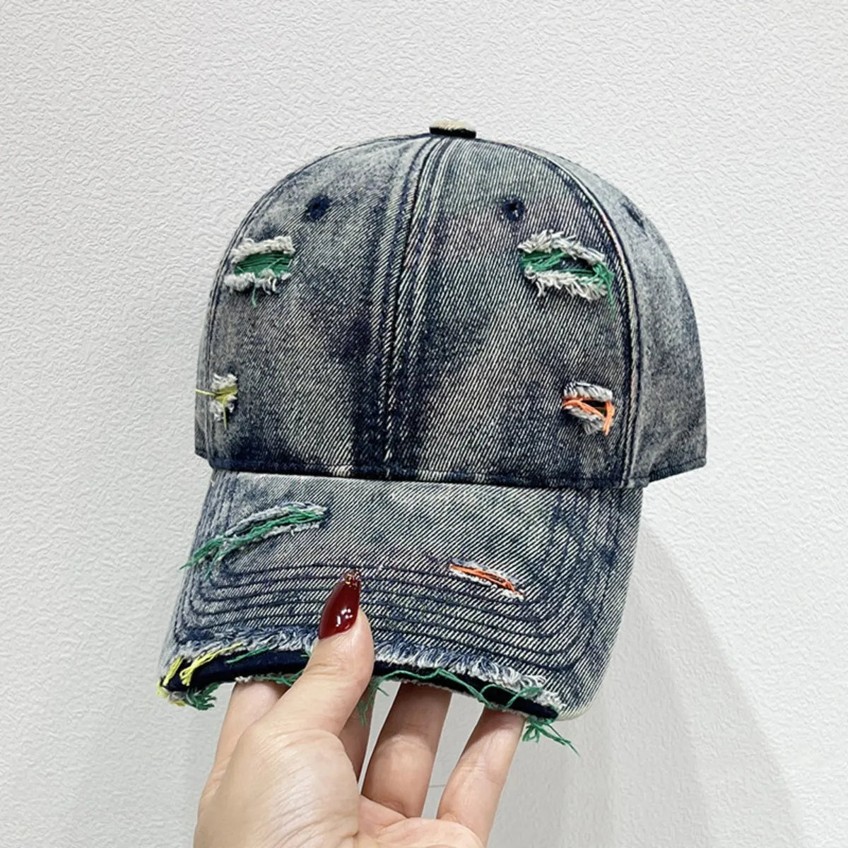 Distressed Adjustable Baseball Cap - adritiX
