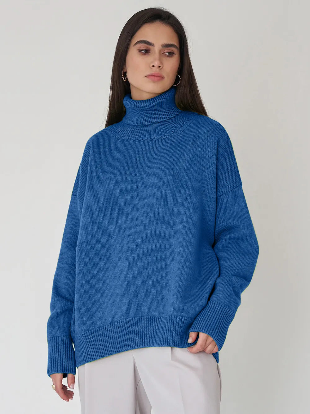 Turtleneck Long Sleeve Sweater - adritiX