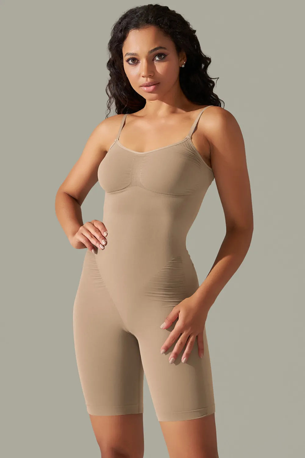 Elegant Spaghetti Strap Active Romper - adritiX
