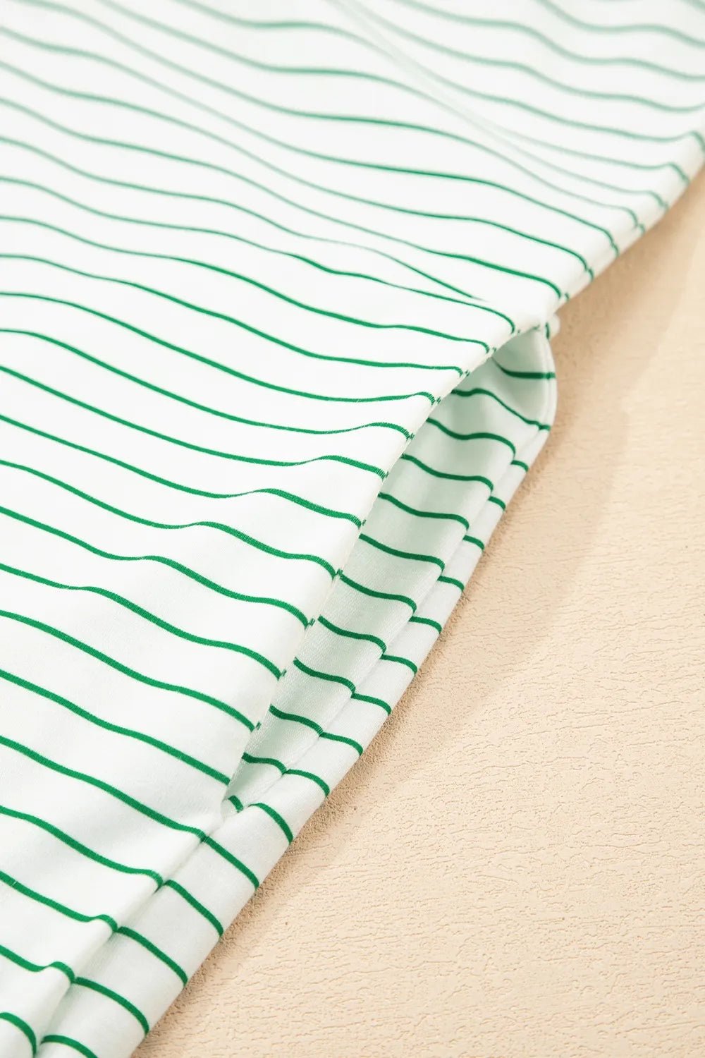 Casual Striped T-Shirt Dress with Pockets - adritiX