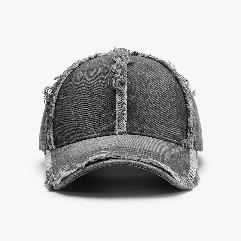 Raw Hem Cotton Baseball Cap - adritiX