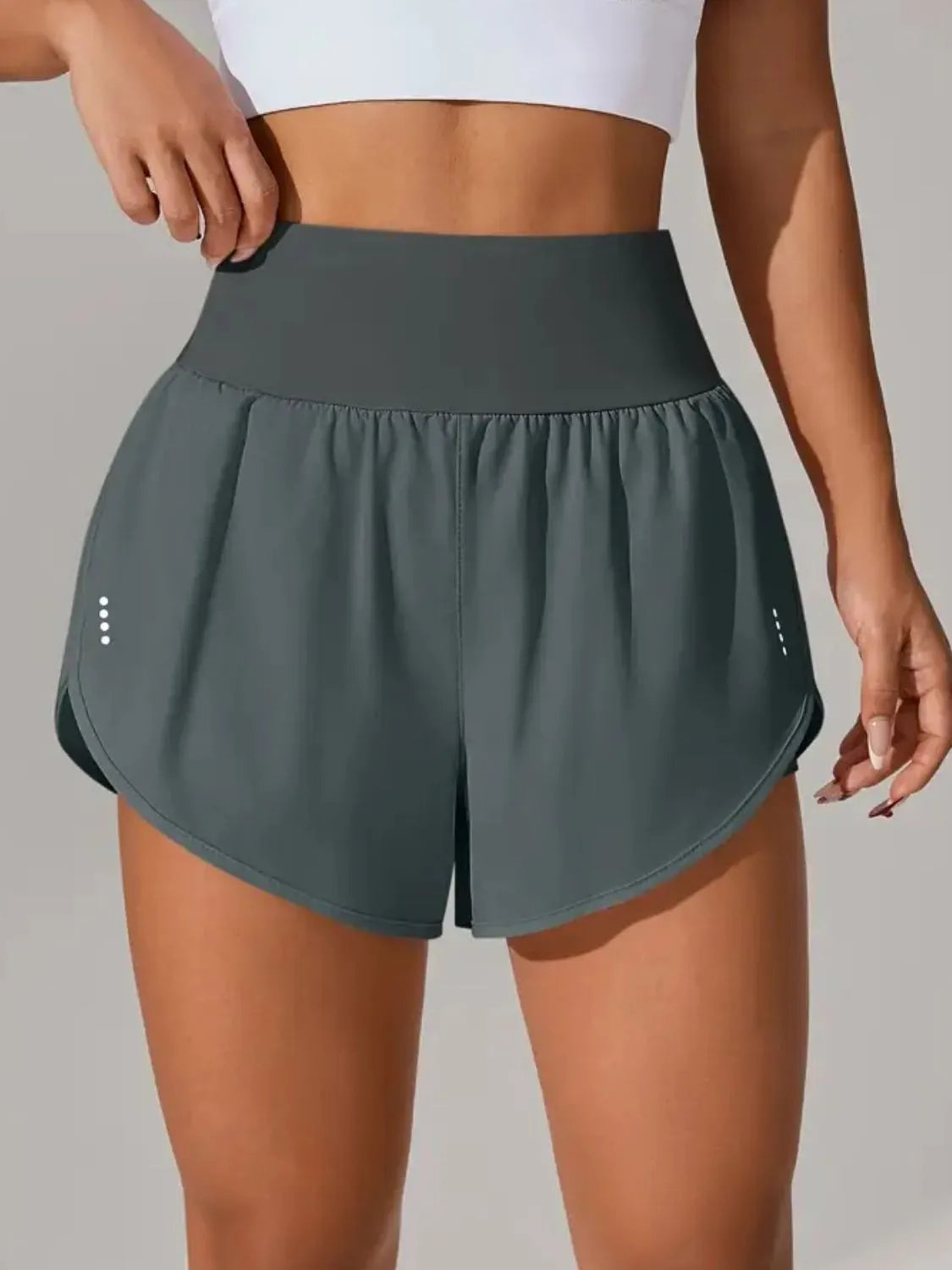 Pocketed High Waist Active Shorts - adritiX