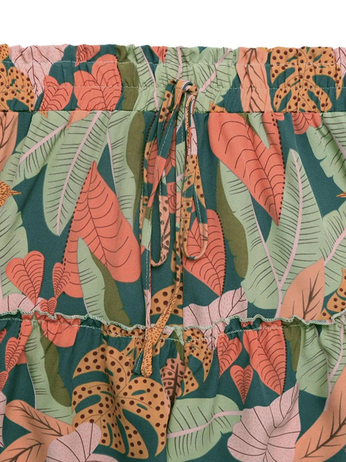 Tropical Print High Waist Shorts - adritiX