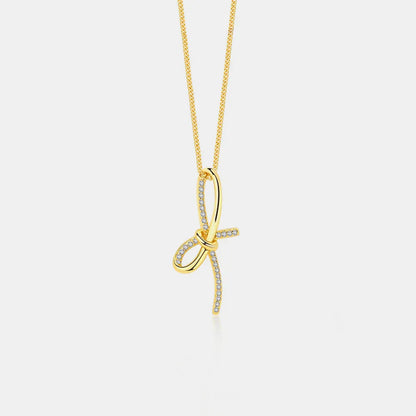 Zircon Bow Pendant Necklace - adritiX