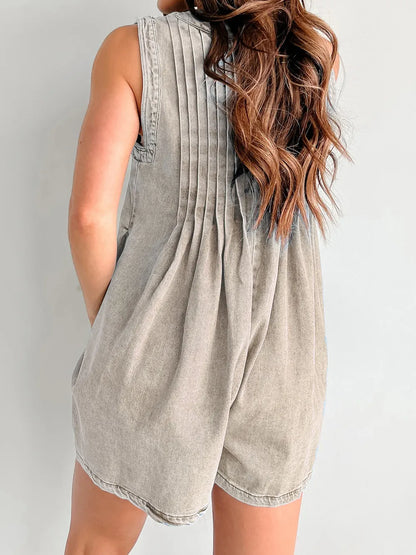 Elegant Tied Romper with Pockets - adritiX