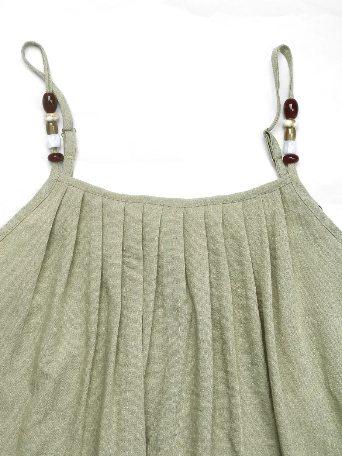 Pleated Adjustable Strap Cami Dress - adritiX