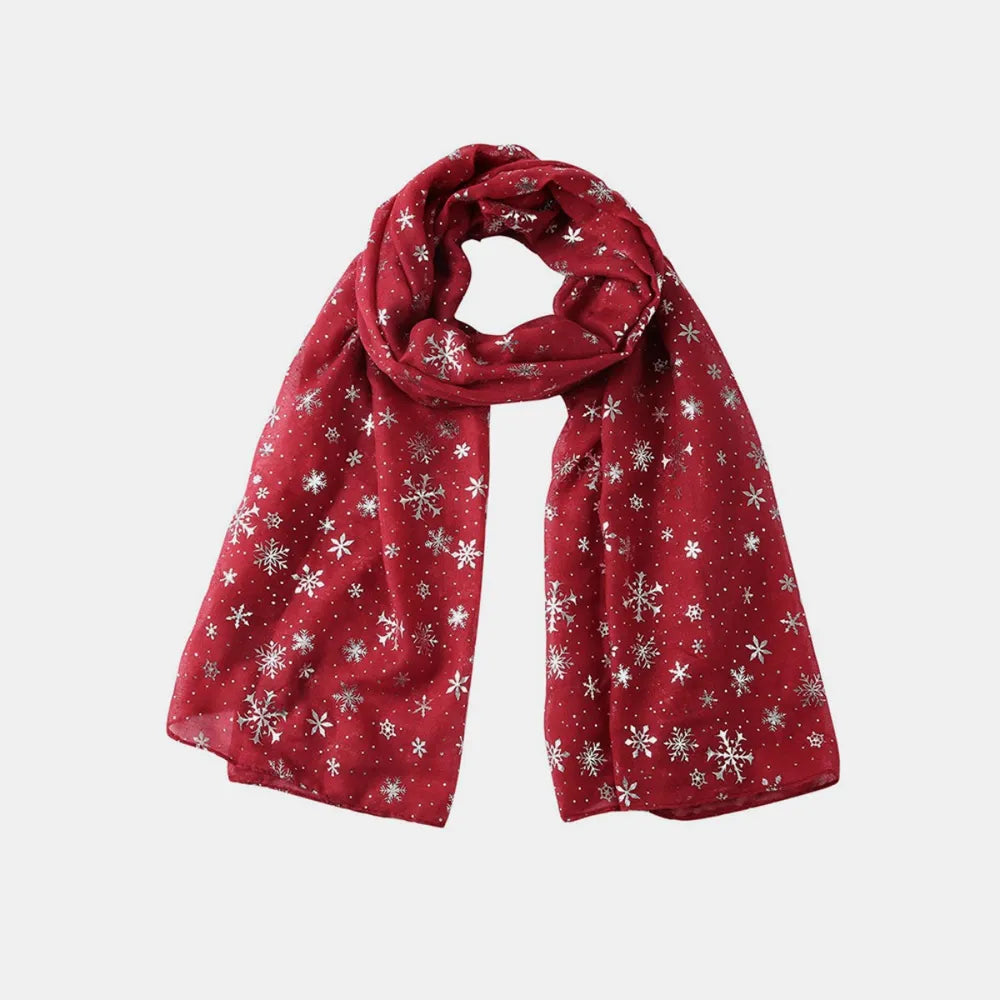 Thermal Snowflakes Polyester Scarf - adritiX