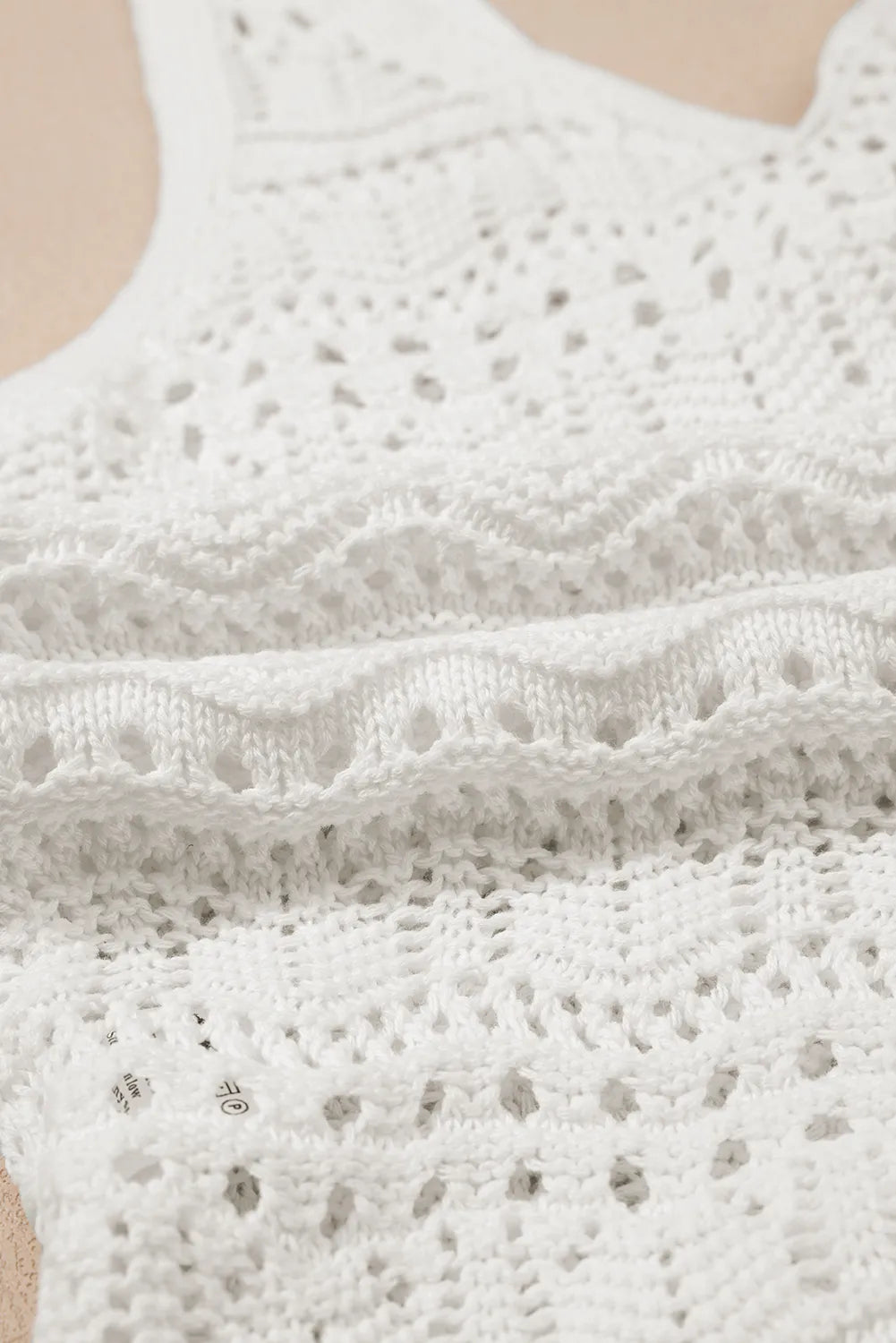 Hollowed Knit V Neck Drawstring Sweater Vest - adritiX
