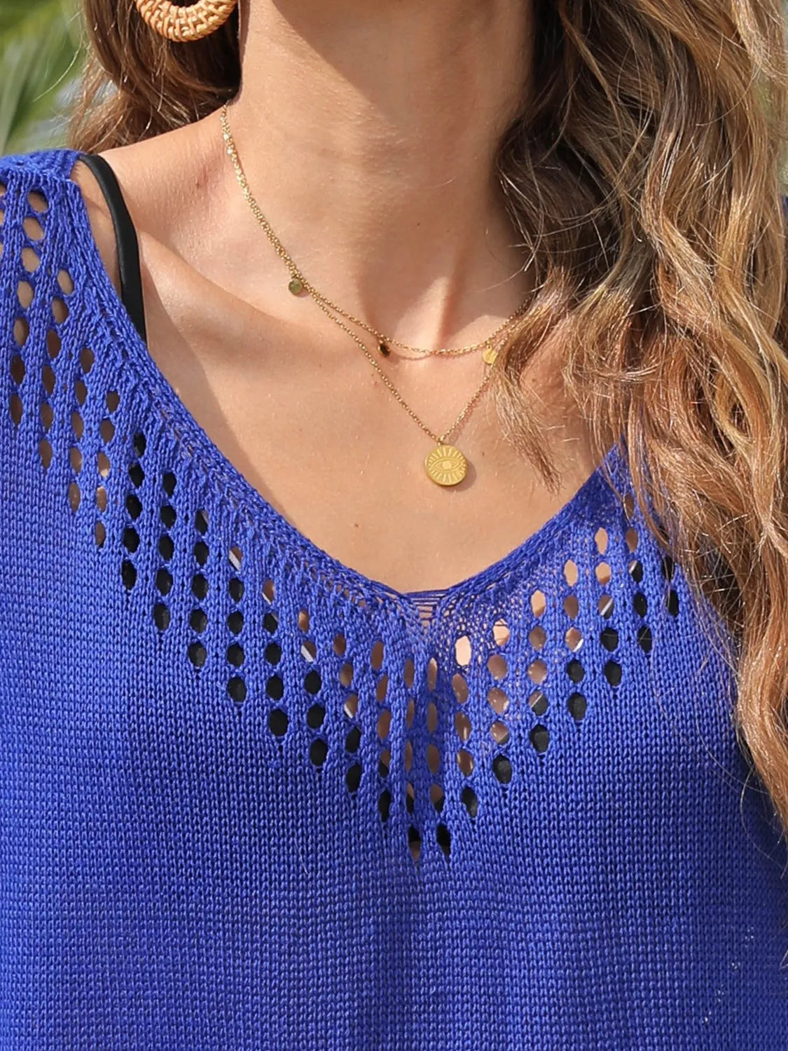 Crochet Trim Beach Cover Up Dress - adritiX
