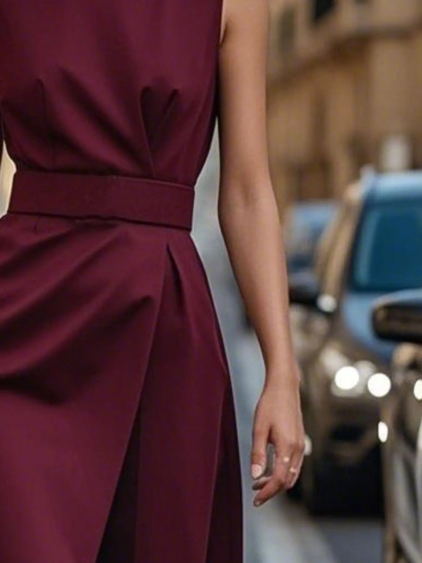 Round Neck Sleeveless Midi Sheath Dress - adritiX