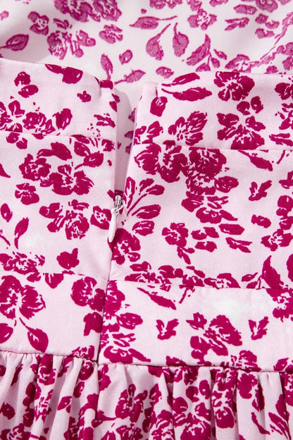 Floral Cutout Back Square Neck Maxi Dress - adritiX
