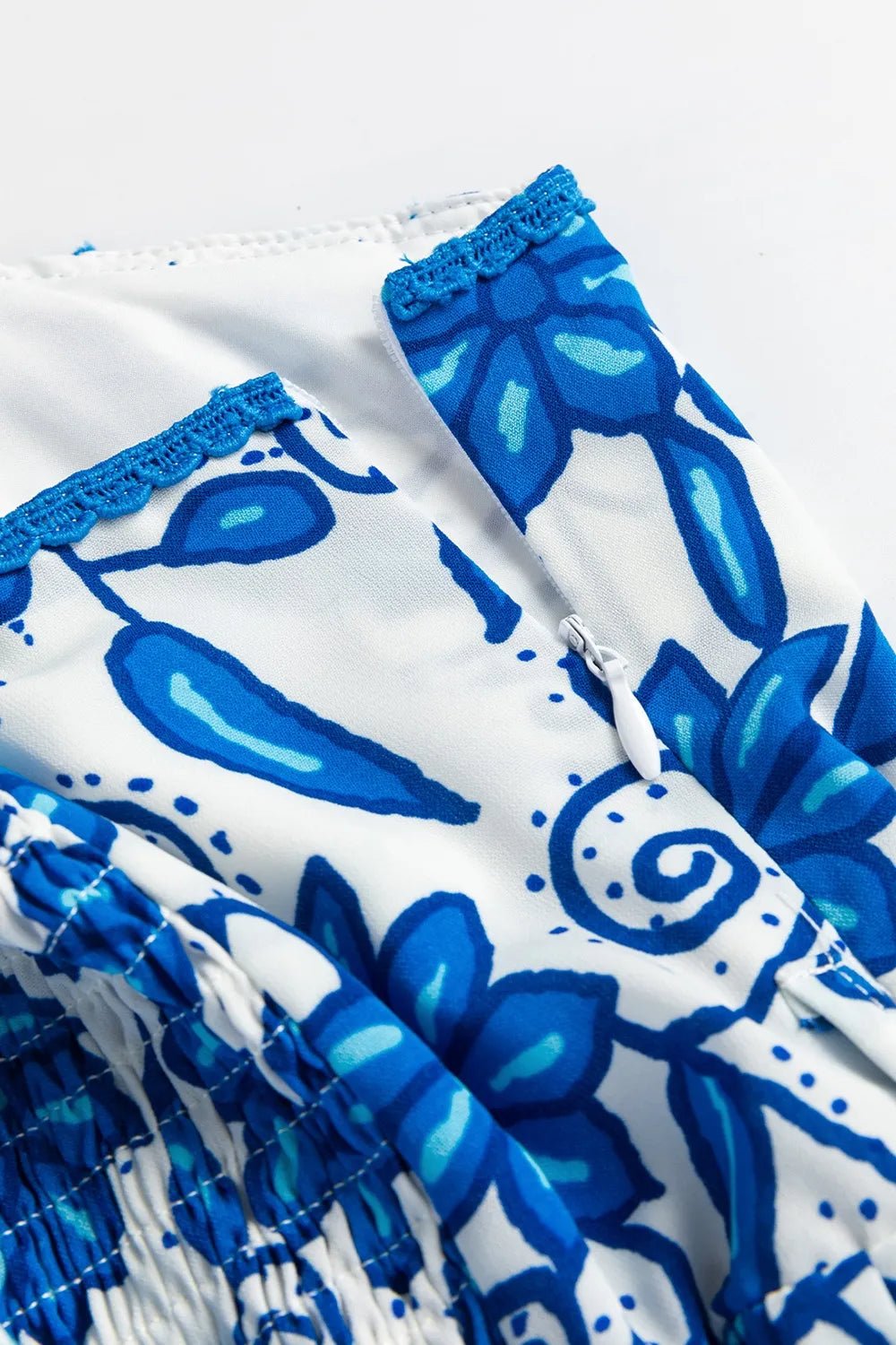 Floral Printed Spaghetti Strap Maxi Dress with Waist Tie - adritiX