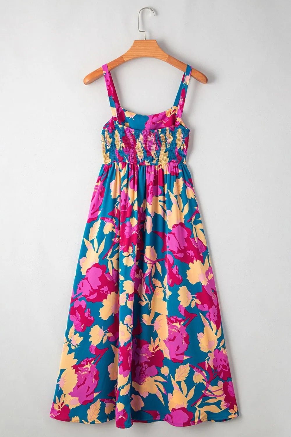 Floral Square Neck Cami Dress with Pockets - adritiX