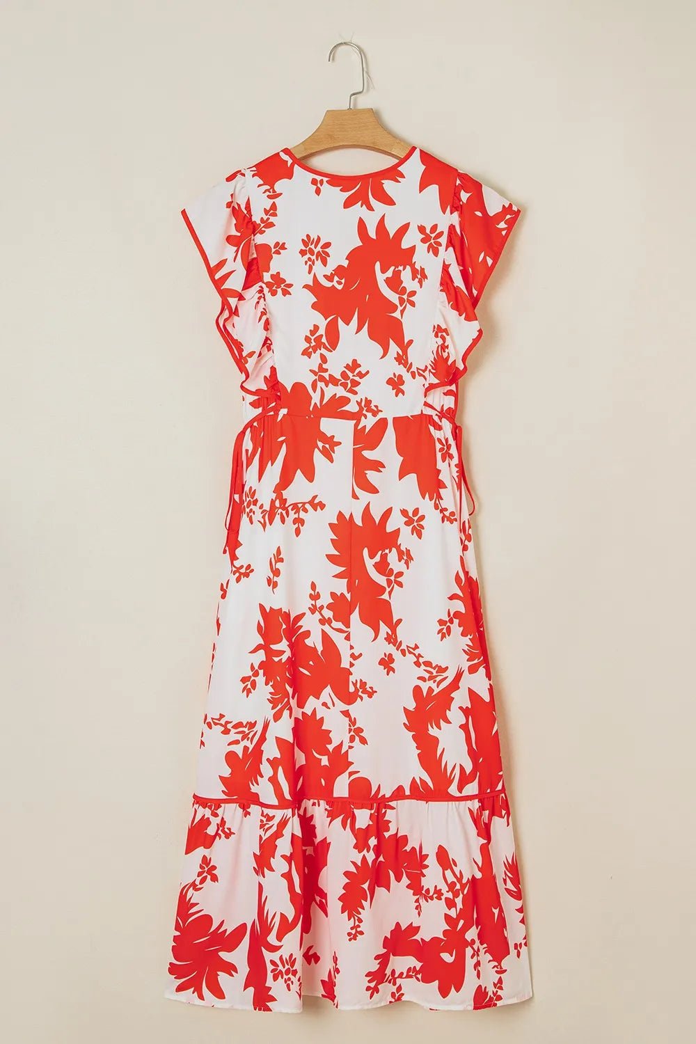 Floral V - Neck Summer Midi Dress - adritiX