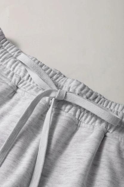 French Terry Drawstring Mini Skort with Pockets - adritiX