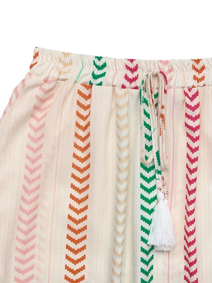 Frill Printed Maxi Skirt - adritiX